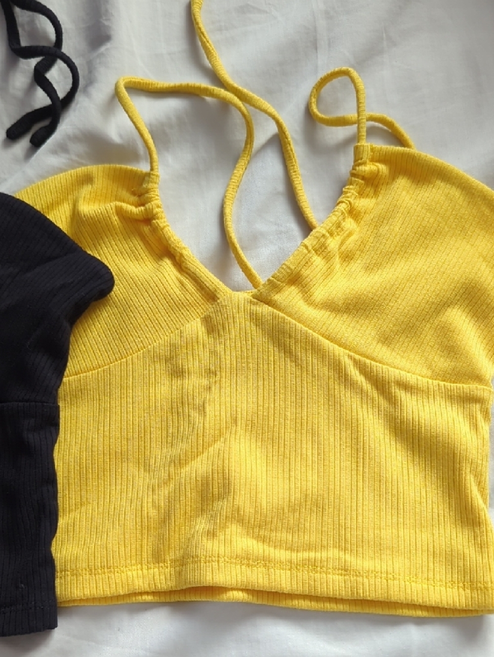 NWOT Wilfred Merci Halter Top Set Of Black And Yellow